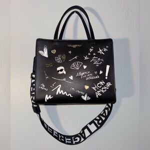 ⚫️NWT Karl Lagerfeld Black Maybelle Graphic Purse